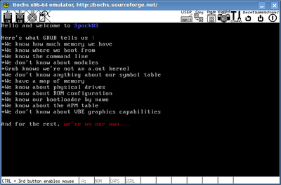 Bochs screenshot