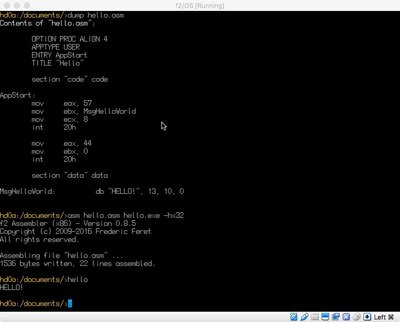 f2/ASM works on f2/OS