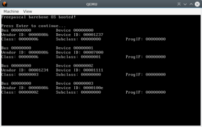 A &quot;Hello,world&quot; OS kernel in Pascal with PCI enumeration