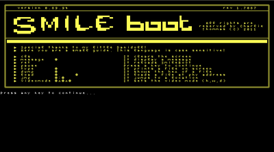 The credits of the bootloader ;)