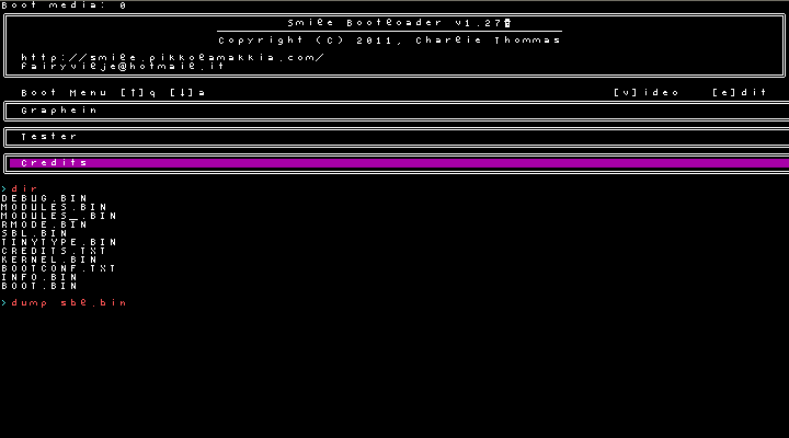 The shell (the code of the bootloader is the same of the 16bit layer)