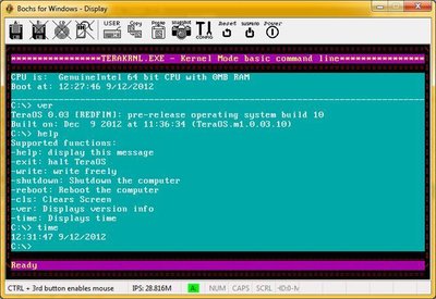 TeraOS 0.03 B10 osdev.jpg (72.04 KiB) Viewed 12986 times screenshot