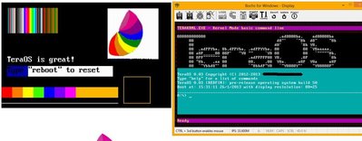 TeraOS 0.03 B50 Graphics - LockScrn OSDEV.jpg (64.41 KiB) Viewed 12562 times This is my WIn8 lock screen, featuring 2 pictures of my OS (build 50). Working CLI,, and VGA graphics.