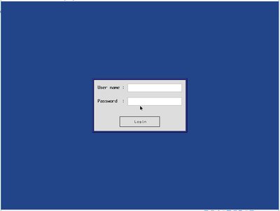 Login screen