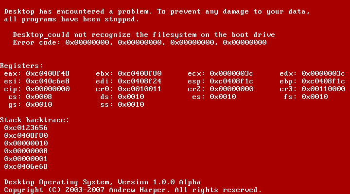 QEMU crashing with Desktop OS, 122607 disk image.