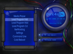 DexOS main menu